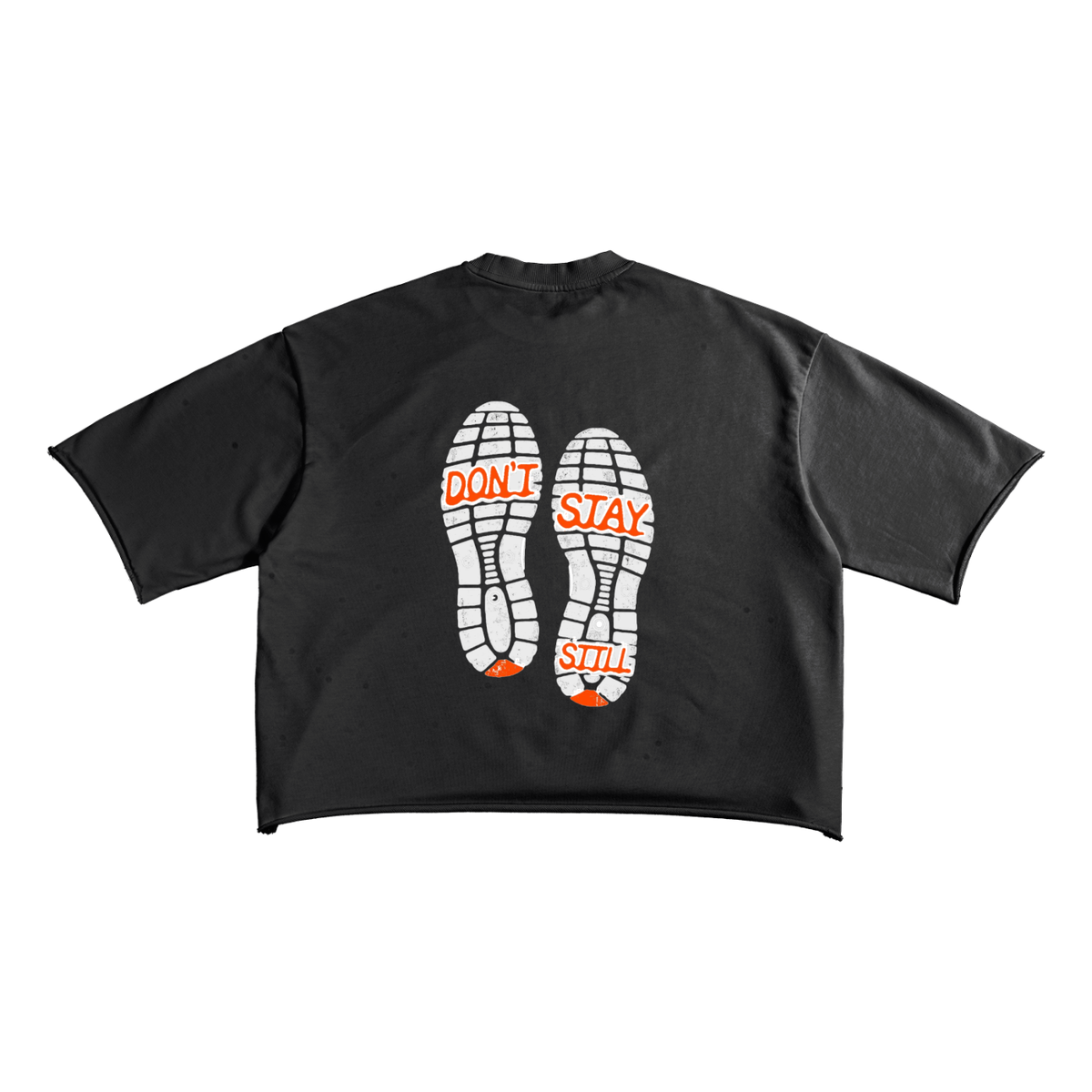 Shoe Graphic Raw Hem T-Shirt